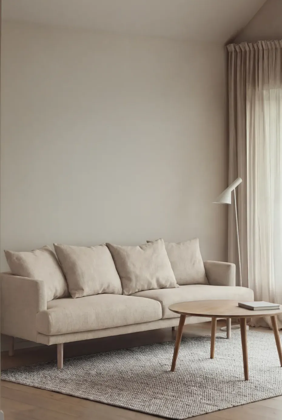 Sofá Sjövik, Same Beige 6670-roble blanco aceitado, 3 plazas