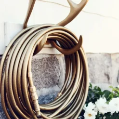 Soporte de manguera reindeer Garden Glory , Gold