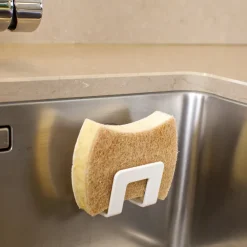 Soporte para esponja de cocina con ventosa Bosign, Blanco