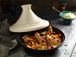 Staub Tagine de hierro fundido negro-beige, 20 cm