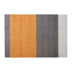 Stripes Alfombra horizontal, Grey-grey-dijon, 90x130 cm