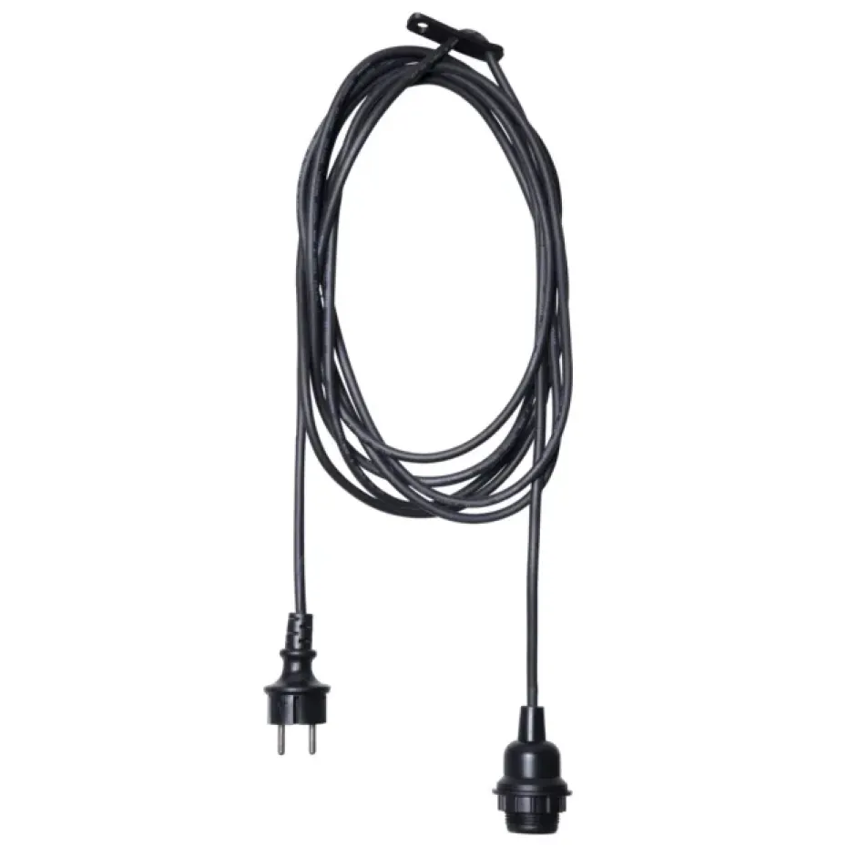 Suspensión de lámpara exterior IP44, negro