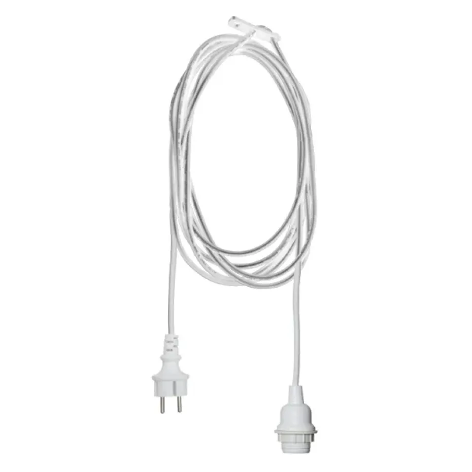 Suspensión de lámpara exterior IP44, blanco