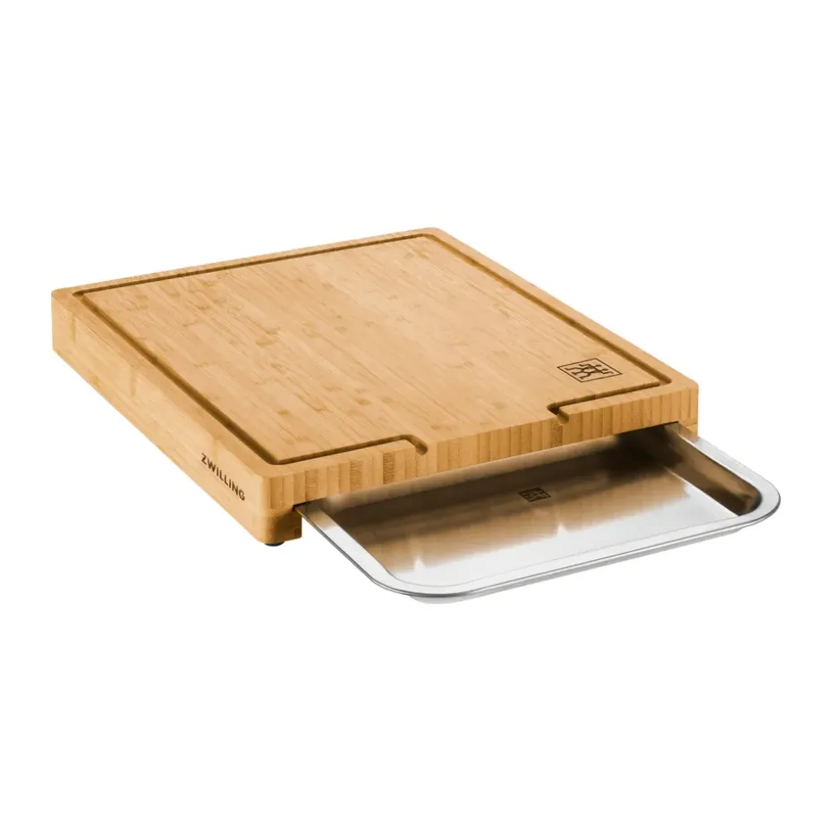 Tabla de cortar con bandeja Zwilling BBQ+ bambu, 39x30 cm