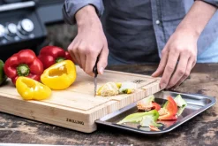 Tabla de cortar con bandeja Zwilling BBQ+ bambu, 39x30 cm