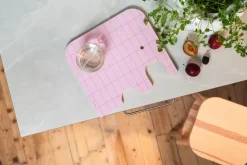Tabla de cortar Elephant Chop & Serve M, Rosa