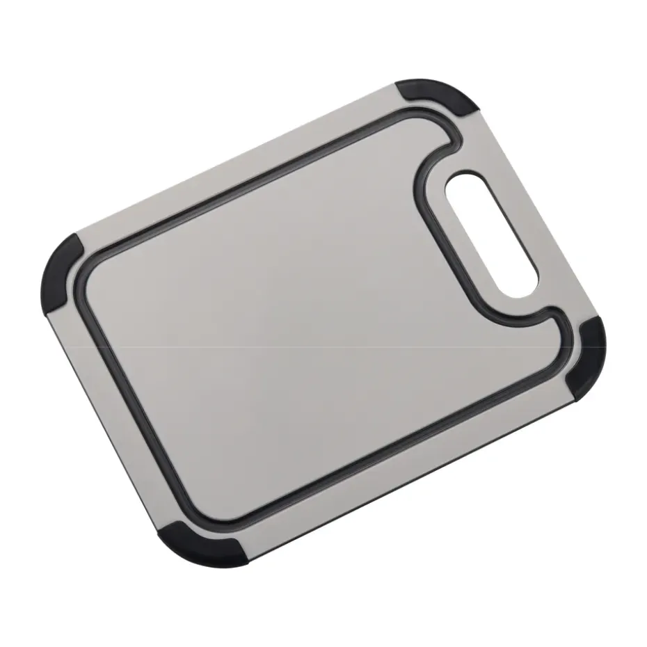 Tabla para cortar Sibel, de plástico con patas de silicona, 29,8 x 23,5 cm