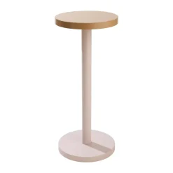 Taburete bajo Trisse Ø31x73 cm, Pastel-pastel beige