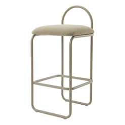 Taburete bar Angui bouclé, Taupe