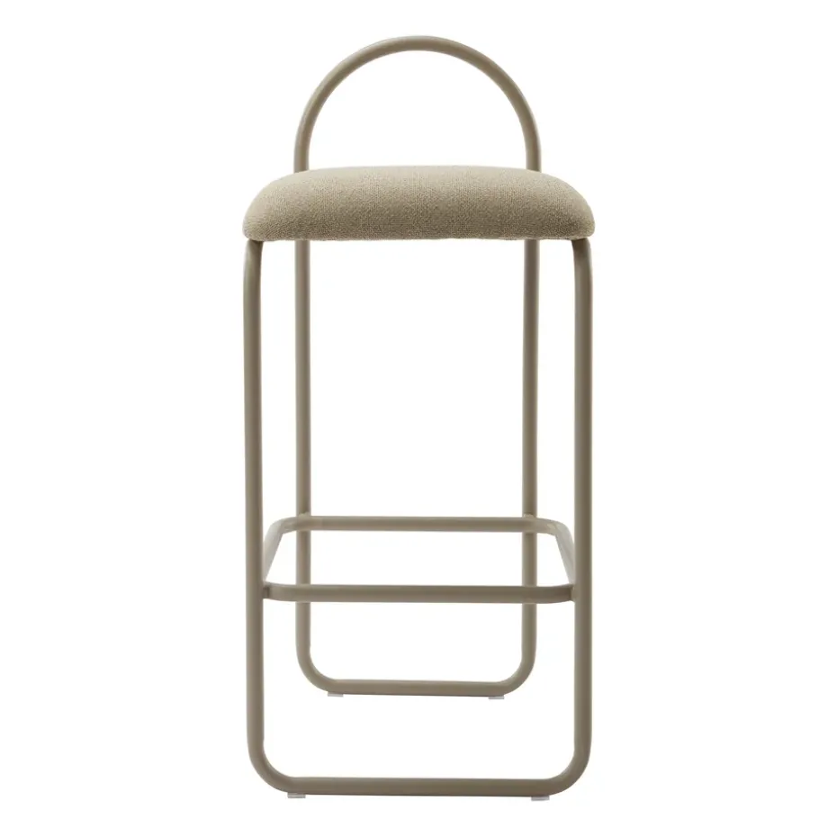 Taburete bar Angui bouclé, Taupe