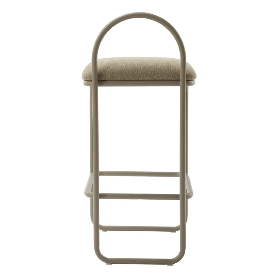 Taburete bar Angui bouclé, Taupe