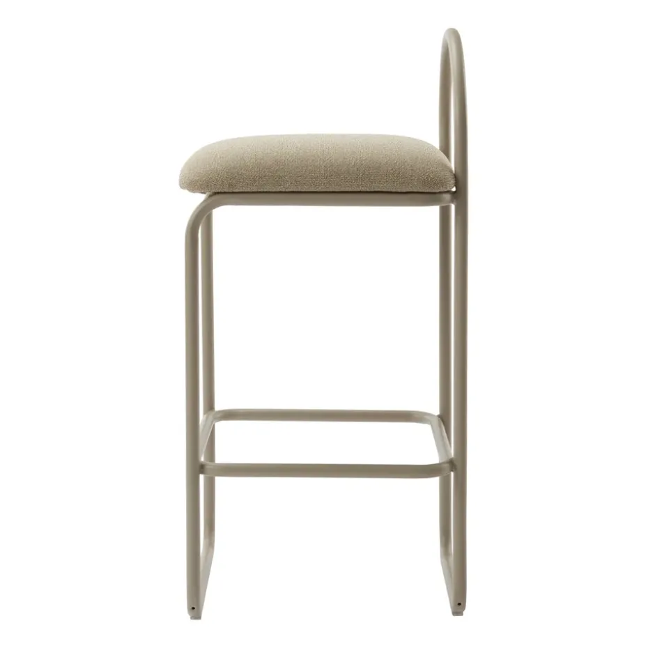 Taburete bar Angui bouclé, Taupe