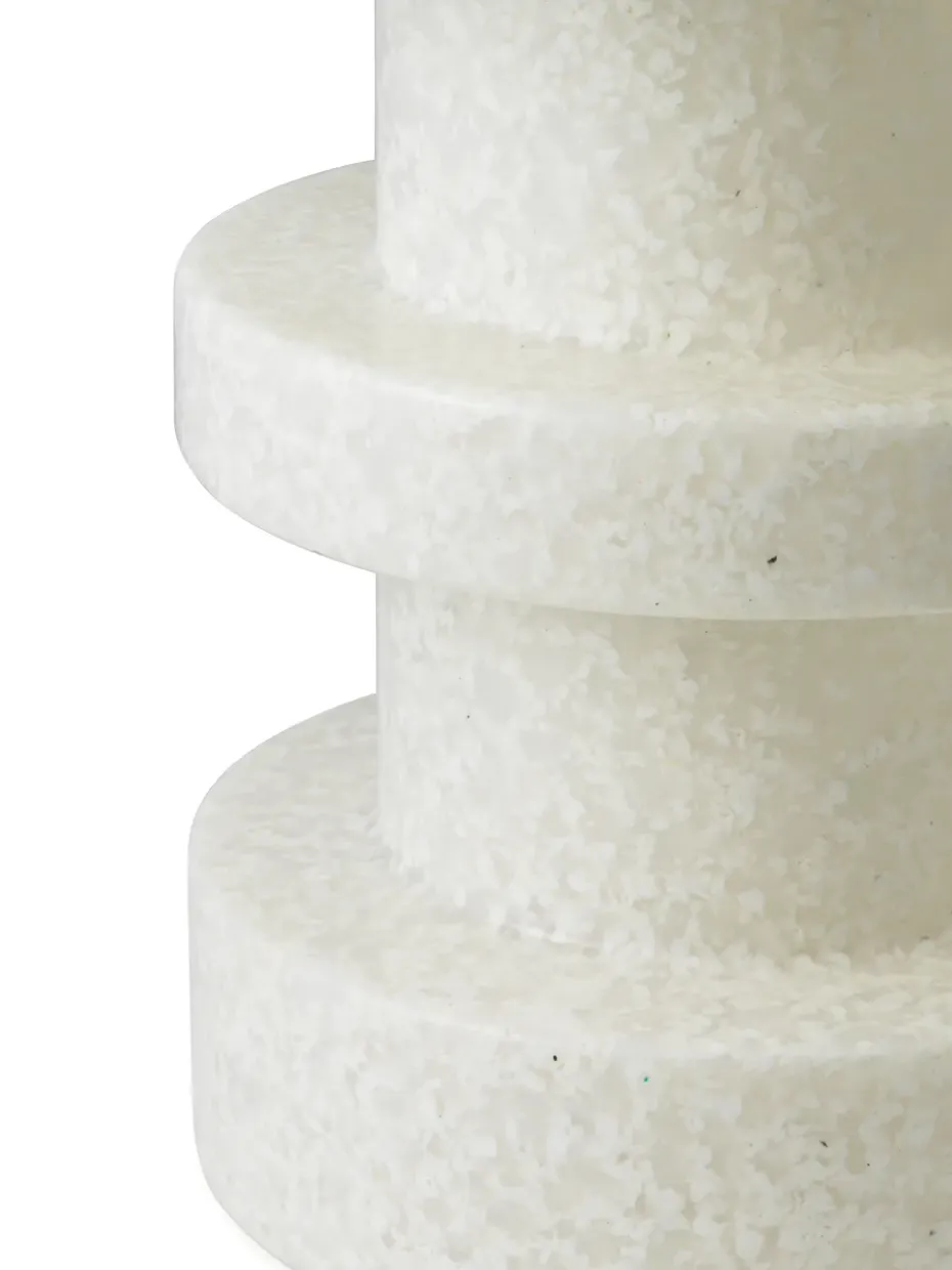 Taburete Bit Stack, Blanco-blanco