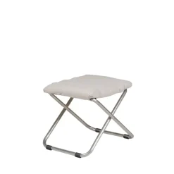 Taburete Chico Soft, Beige, estructura de aluminio