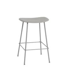 Taburete de bar Fiber Tube 65 cm, Grey-Grey