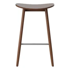 Taburete de bar Icha 65 cm, Haya teñido de nogal