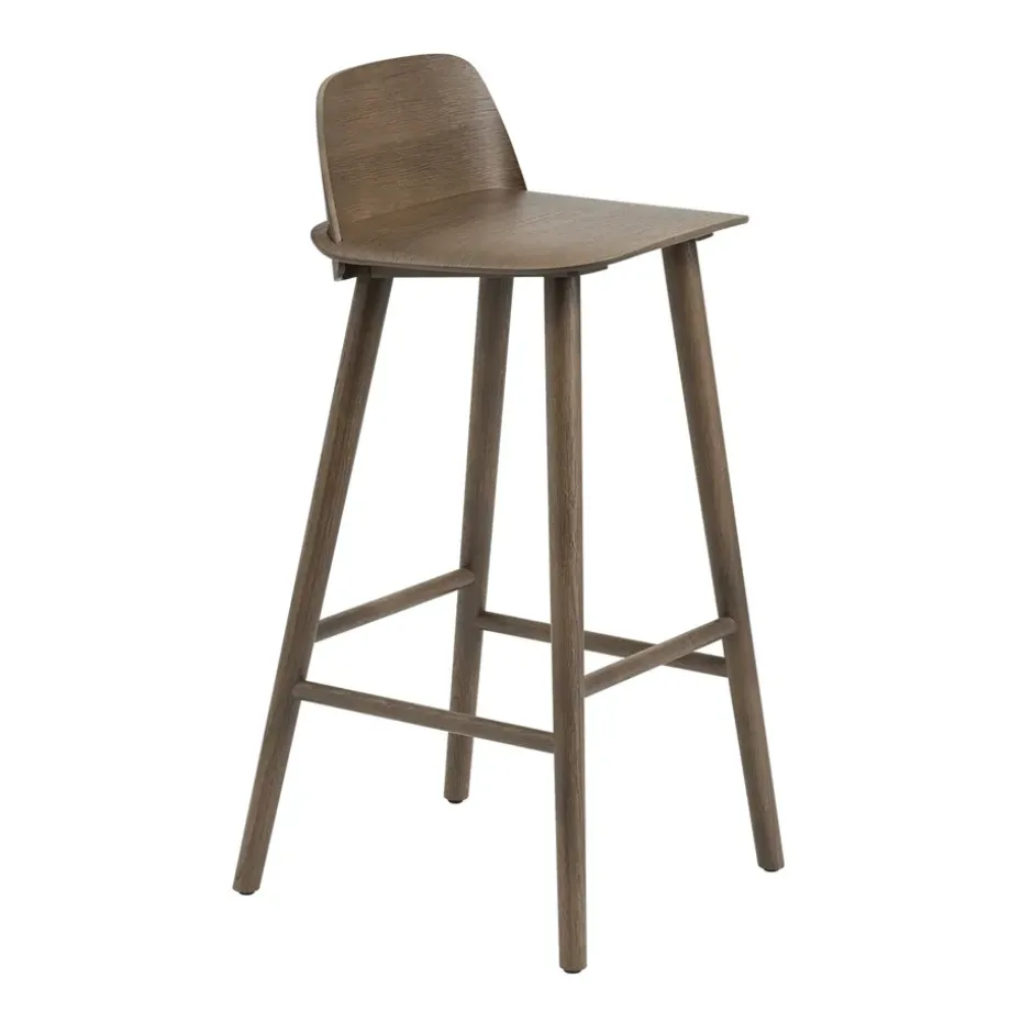 Taburete de bar Nerd 75 cm, Stained dark brown