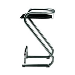 Taburete de bar S70-3 , Negro-cromo
