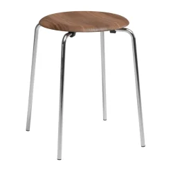 Taburete Dot, Nogal-cromo