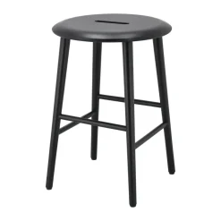 Taburete Norrabo 53 cm, Roble lacado en negro
