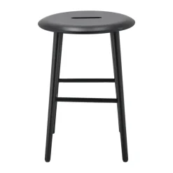 Taburete Norrabo 53 cm, Roble lacado en negro