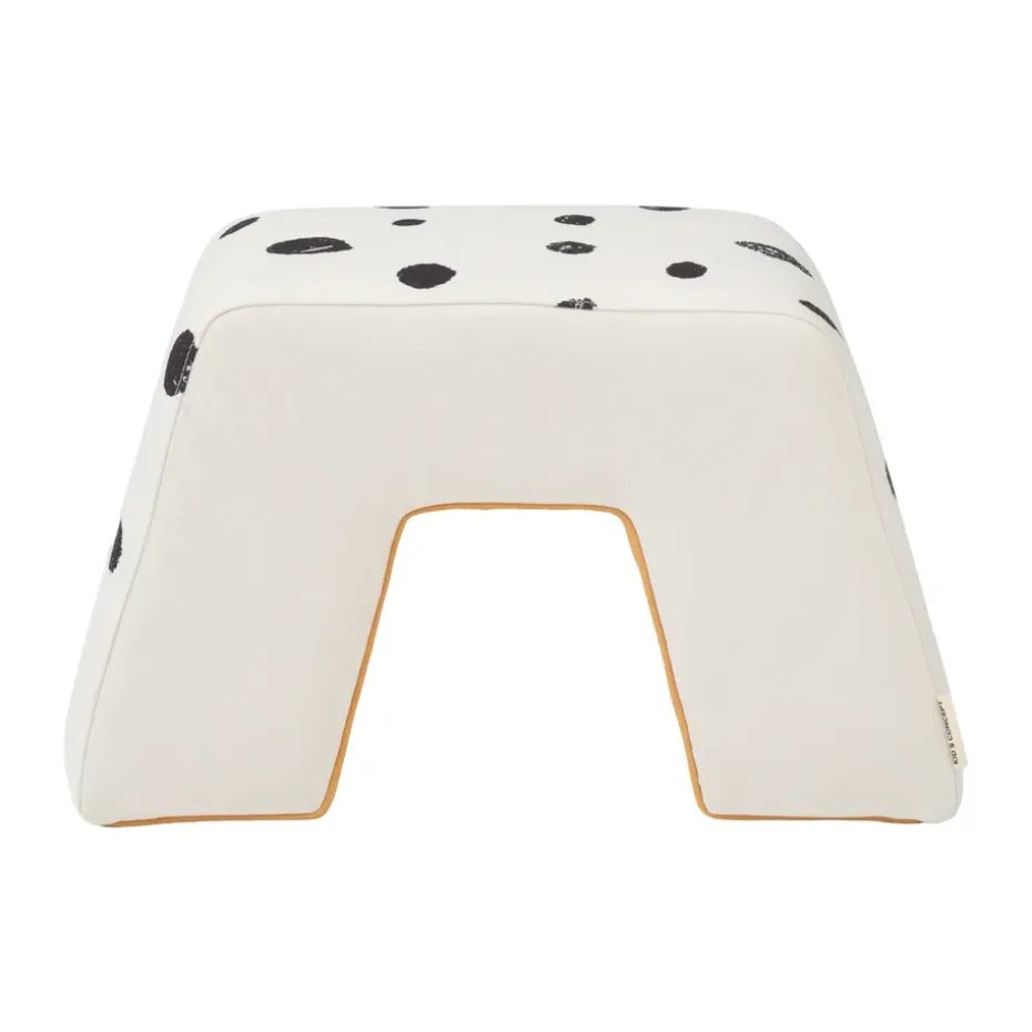 Taburete Pippi, Blanco-naranja