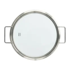 Tapa de vidrio Eva Trio acero inoxidable reciclado, Ø24 cm