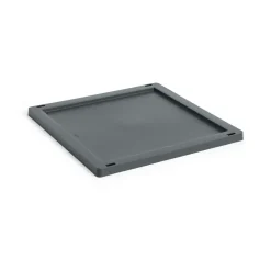 Tapa mediana Colour Crate Square/Cube plastic, Charcoal