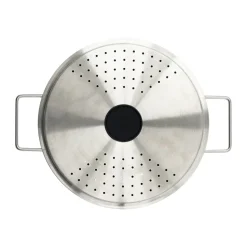 Tapa vertedora Eva Trio de acero inoxidable reciclado, Ø24 cm