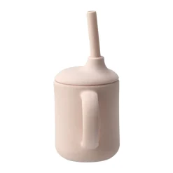 Taza con pajita Idun de silicona 120 ml, Blush