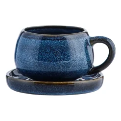 Taza de café espresso con plato Amera 8 cl, Azul