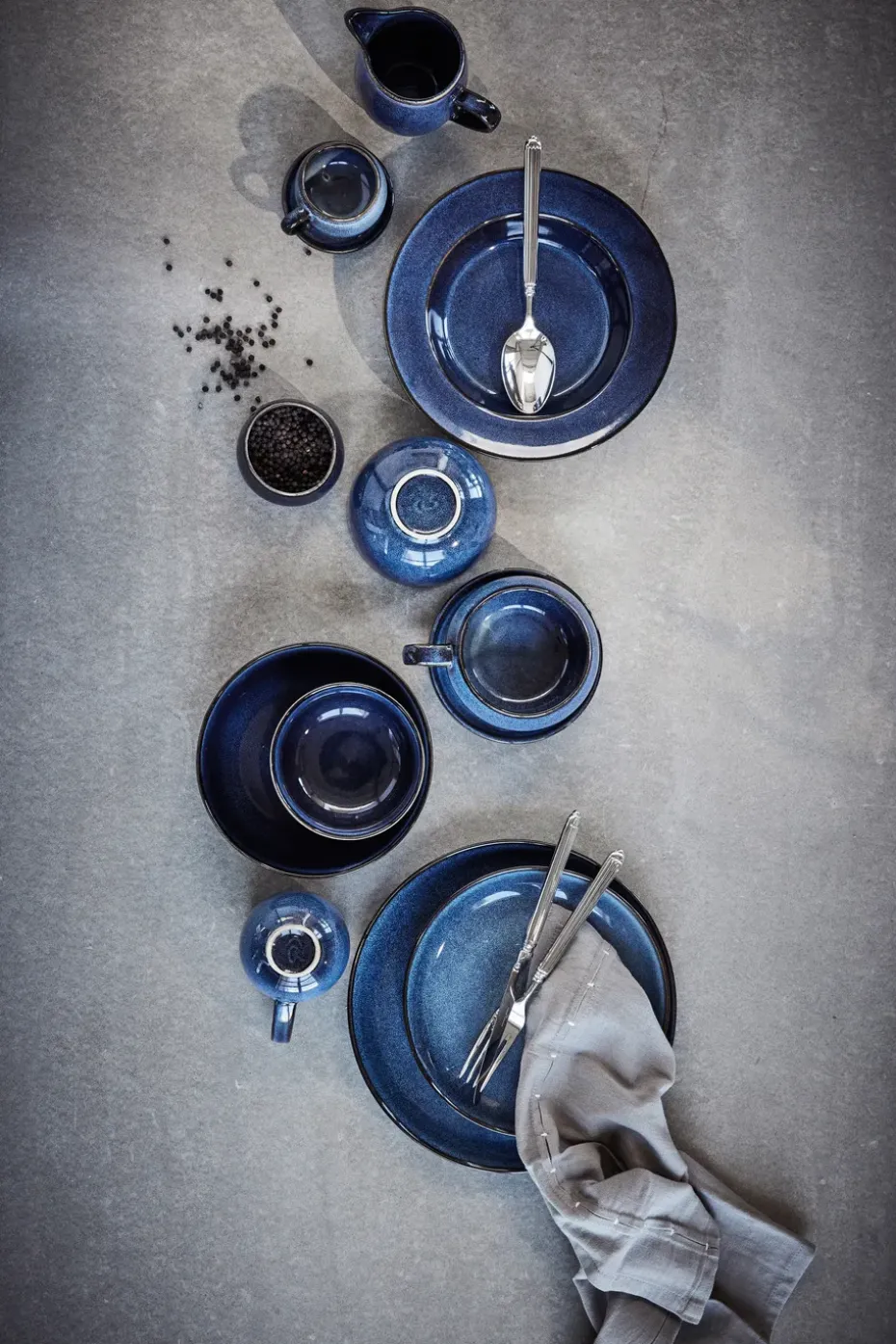 Taza de café espresso con plato Amera 8 cl, Azul