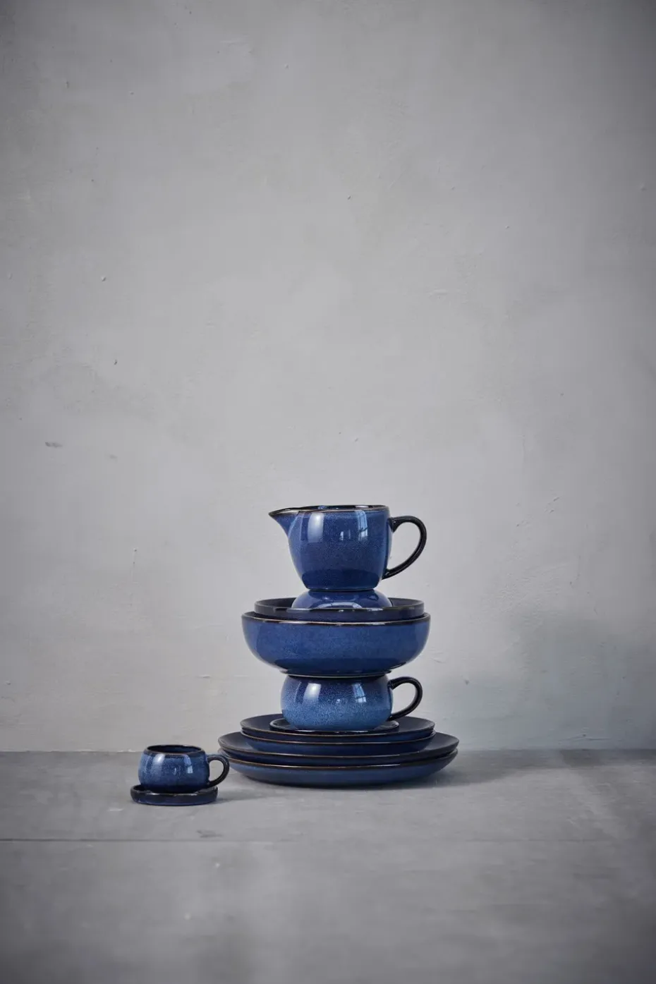 Taza de café espresso con plato Amera 8 cl, Azul