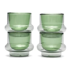 Taza de espresso Bump 5 cl pack de 4, Verde