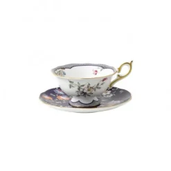 Taza de té pequeña y platillo Wonderlust, midnight garden