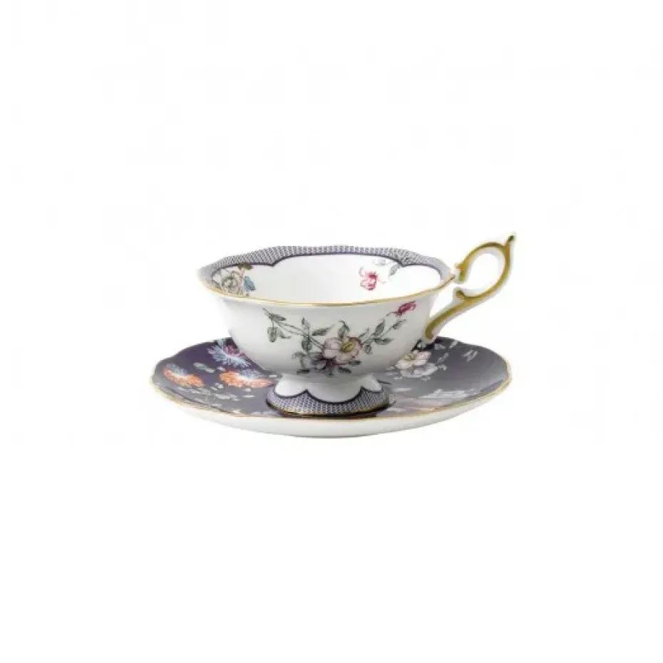 Taza de té pequeña y platillo Wonderlust, midnight garden