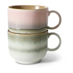 Taza de té 70's 42,5 cl 2 piezas, Nova