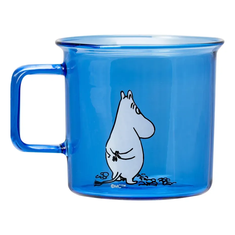 Taza de vidrio Moomin 35 cl, azul