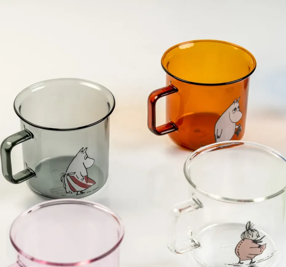 Taza de vidrio Moominpappa 35 cl, Amber