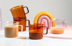 Taza de vidrio Muurla 35 cl, Amber