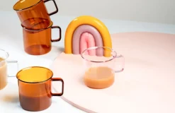 Taza de vidrio Muurla 35 cl, Amber