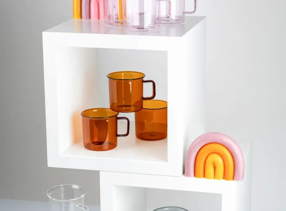 Taza de vidrio Muurla 35 cl, Amber