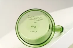 Taza de vidrio Snufkin 35 cl, verde