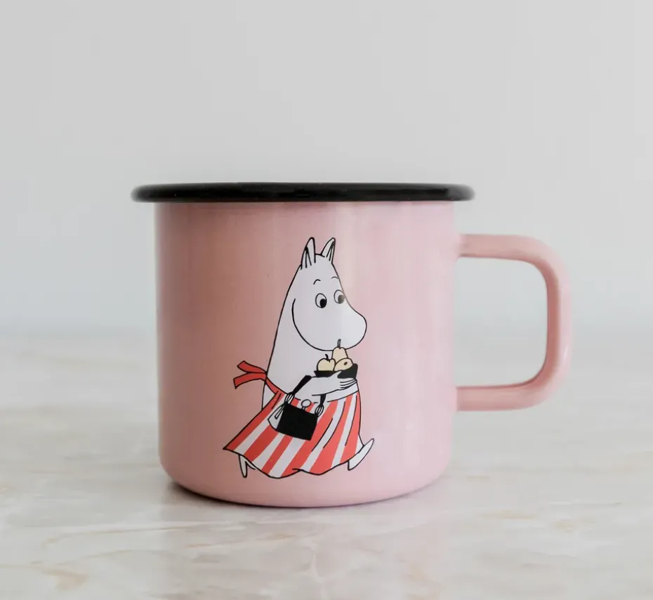 Taza esmaltada mamá Moomin 37 cl, Rosa