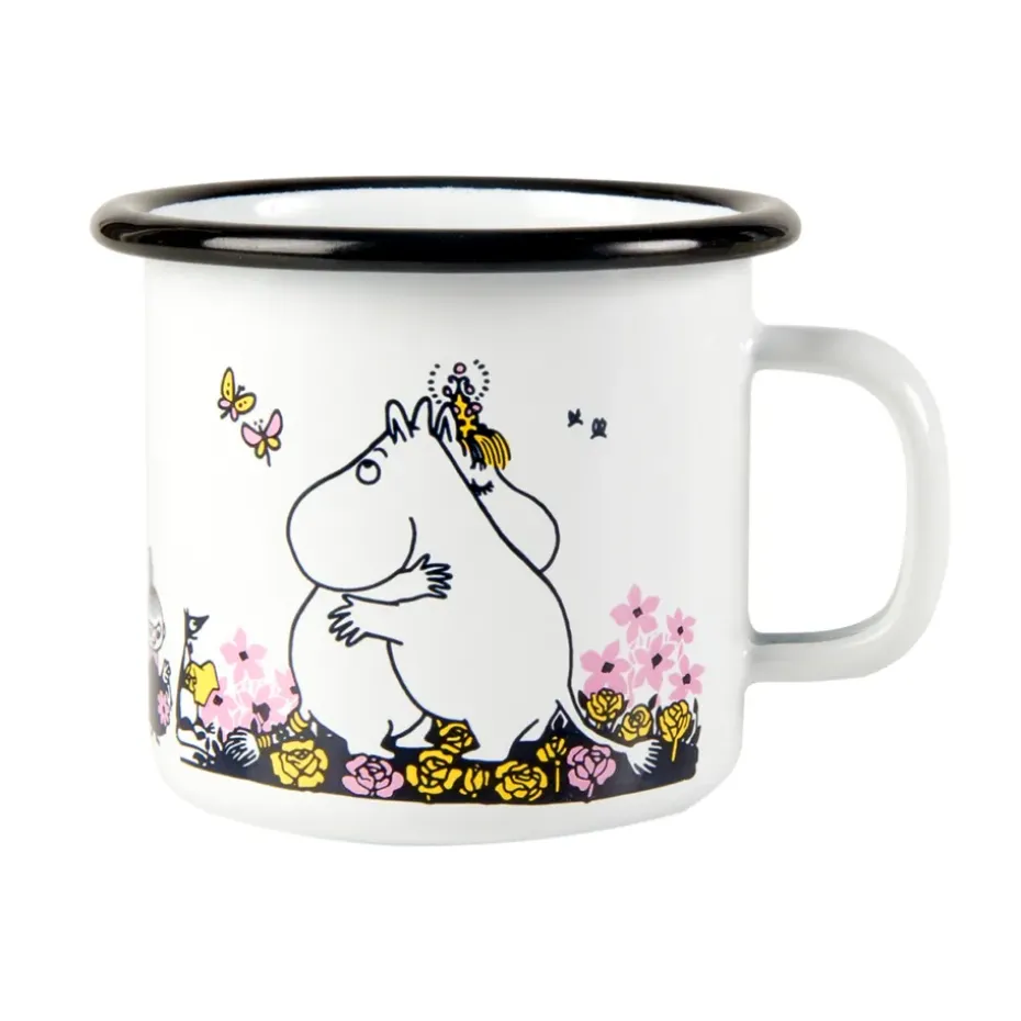 Taza esmaltada Mumin abrazo 25 cl, blanco