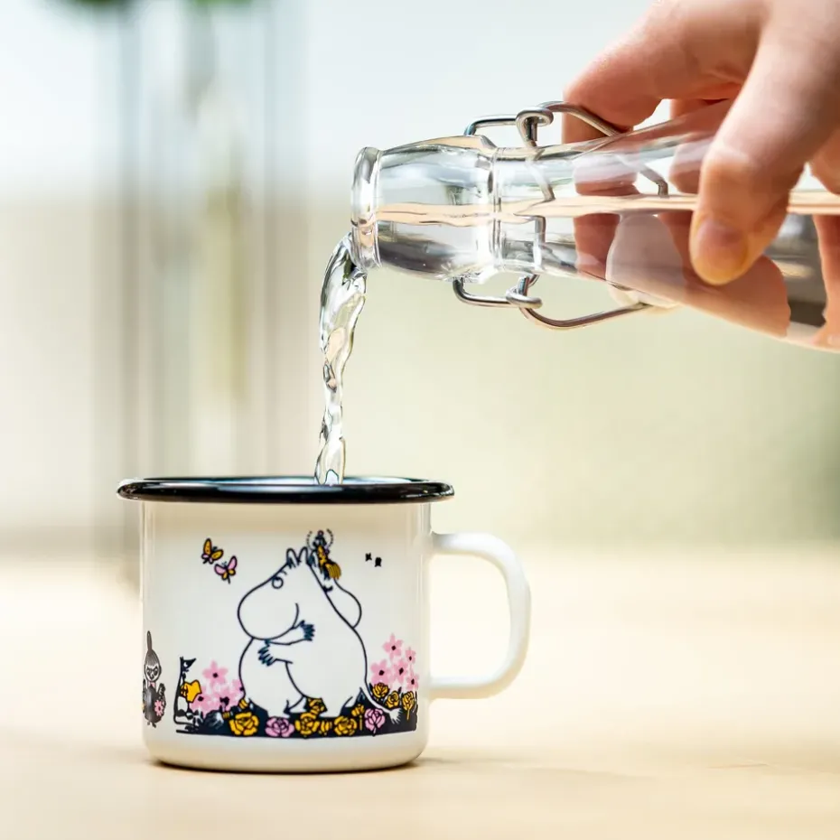 Taza esmaltada Mumin abrazo 25 cl, blanco
