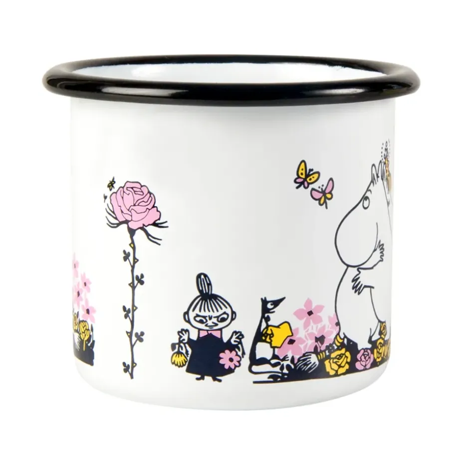 Taza esmaltada Mumin abrazo 25 cl, blanco