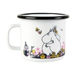 Taza esmaltada Mumin abrazo 25 cl, blanco
