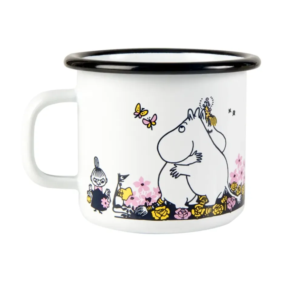 Taza esmaltada Mumin abrazo 25 cl, blanco