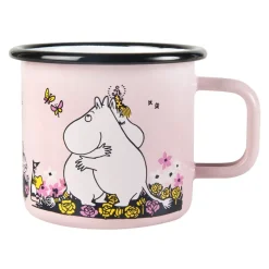 Taza esmaltada Mumin abrazo 37 cl, Rosa